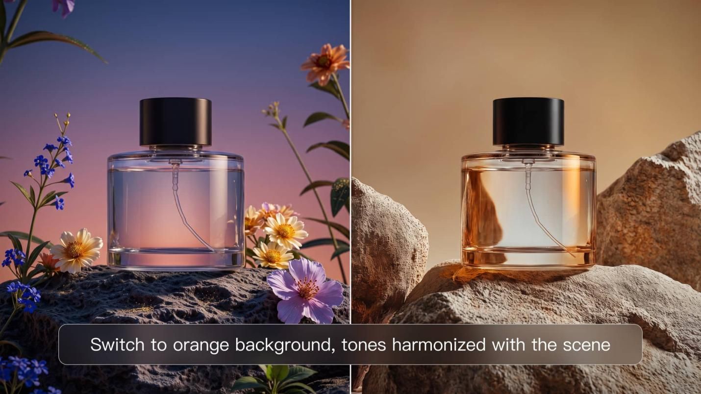 Adjust the perfume advertisement image